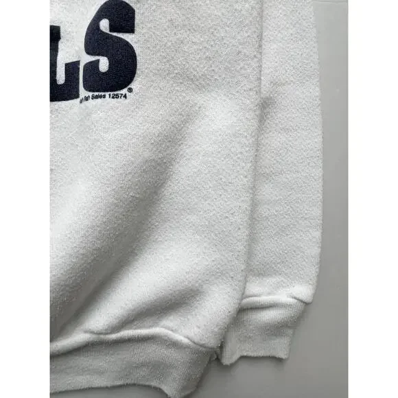 Vintage UNC Tar Heels Tultex Crewneck Sweatshirt Play Win White Carolina Blue L - Picture 8 of 11